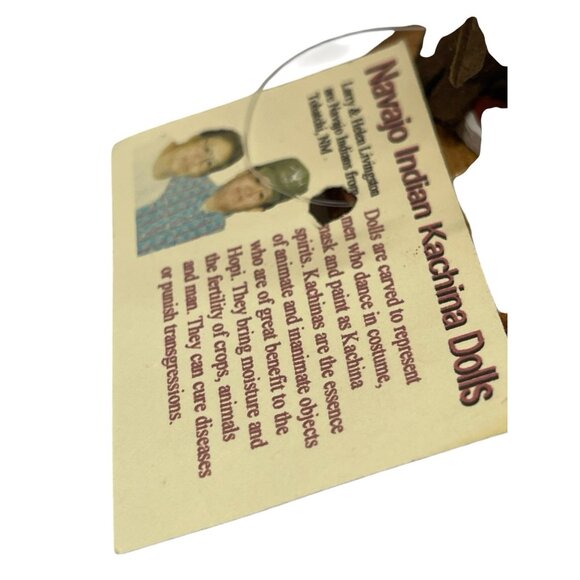 VTG Native American Indian Kachina Doll Navajo Signed By Artists W/original Tag - Picture 7 of 10